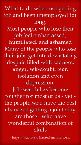 what to do when unemployed for long