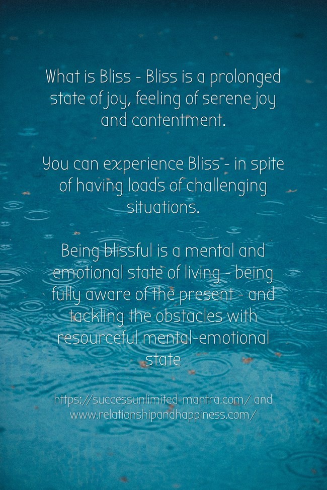 How to find bliss in your life