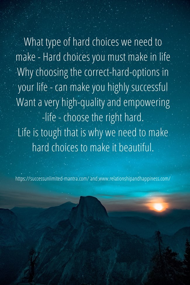 The art of making right choices