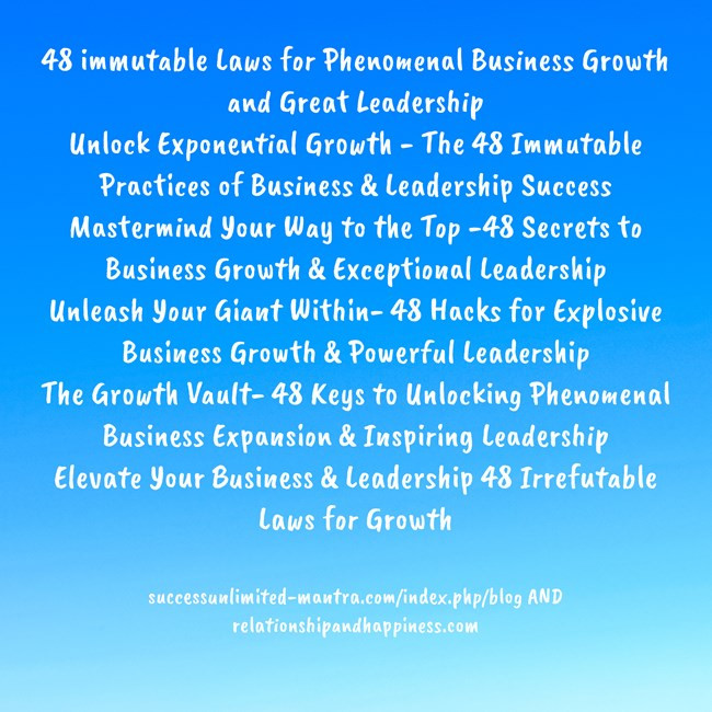 48-immutable-laws-for-phenomenal-business-growth-and-great